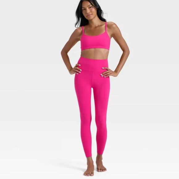 All In Motion Women's Everyday Soft Ultra High Rise 7/8 Leggings Berry Pink S - Picture 1 of 6